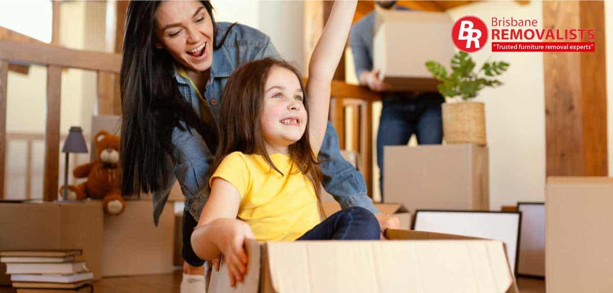 Furniture removal in Brisbane article feature image of a happy mother and daughter in their new home
