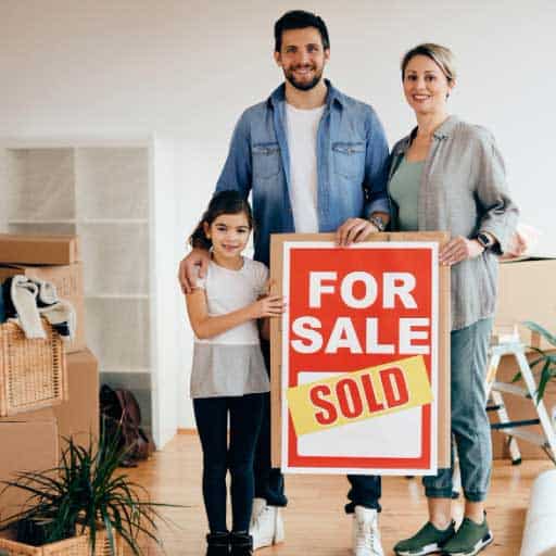 Image of a family that sold their home